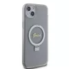 iPhone 15 Plus Guess IML Ring Stand Glitter MagSafe tok átlátszó (G-3666339156619 1 kép