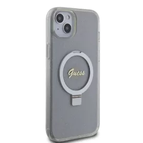 iPhone 15 Plus Guess IML Ring Stand Glitter MagSafe tok átlátszó (G-3666339156619 1 kép