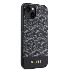 iPhone 15 Guess PU G Cube MagSafe kompatibilis telefontok fekete (GUHM-3666339194703 1 kép