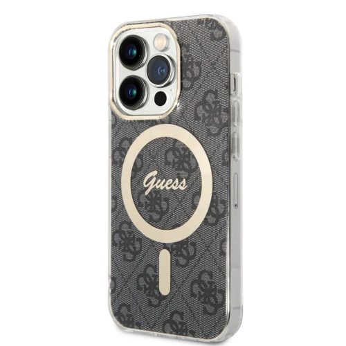 iPhone 15 Pro Max Guess 4G IML MagSafe kompatibilis tok fekete (GUHMP1-3666339194574 6 kép