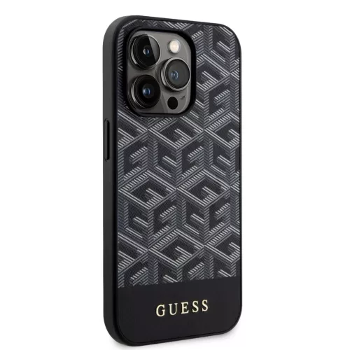 iPhone 15 Pro Max Guess PU G Cube MagSafe kompatibilis telefontok feke-3666339194734 2 kép