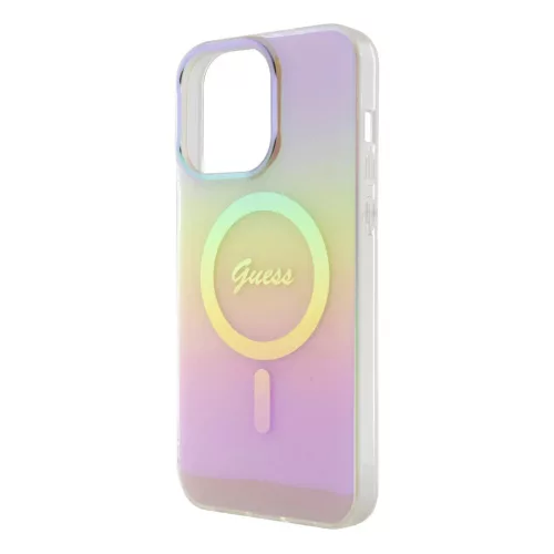 iPhone 15 Pro Max Guess IML Iridescent Script MagSafe kompatibilis tok-3666339155094 1 kép