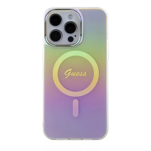 iPhone 15 Pro Max Guess IML Iridescent Script MagSafe kompatibilis tok-3666339155094 6 kép
