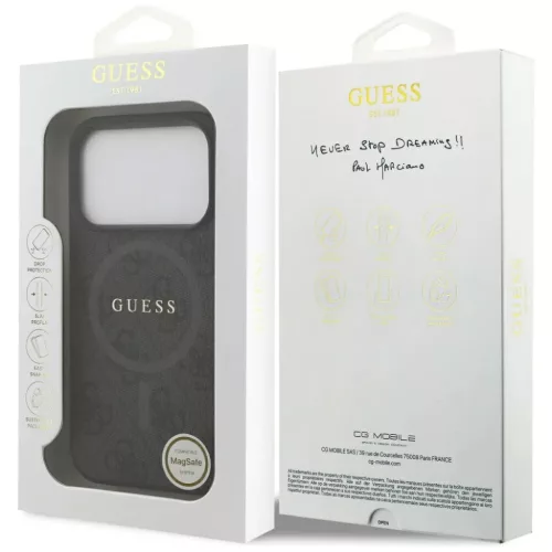 iPhone 17 Pro Guess 4G Ring Classic Logo MagSafe fekete tok-3666339490980 8 kép