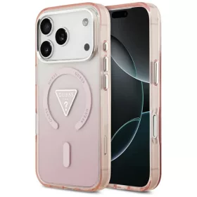 iPhone 17 Pro Guess IML Gradient Triangle Logo MagSafe rózsaszín tok-3666339516338 2 kép