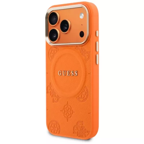 iPhone 17 Pro Guess Peony Hot Stamp MagSafe tok narancssárga-3666339593100 2 kép