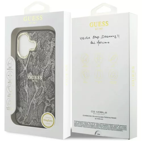 iPhone 17 Guess Python mintás MagSafe tok Fekete-3666339535315 8 kép