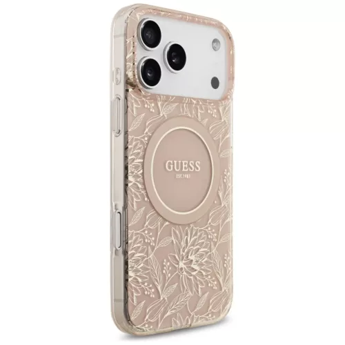 iPhone 17 Pro Max Guess IML Flowers Electro Pearl Pántos MagSafe tok -3666339526061 4 kép