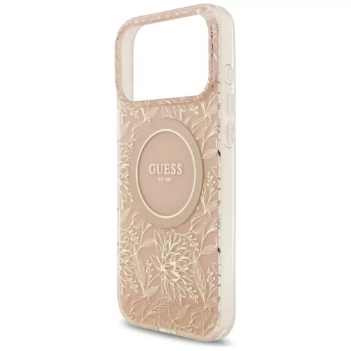 iPhone 17 Pro Max Guess IML Flowers Electro Pearl Pántos MagSafe tok -3666339526061 6 kép