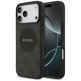   iPhone 17 Pro Max Guess 4G Kör Klasszikus Logó MagSafe fekete tok