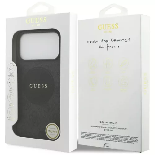 iPhone 17 Pro Max Guess 4G Kör Klasszikus Logó MagSafe fekete tok-3666339489991 8 kép