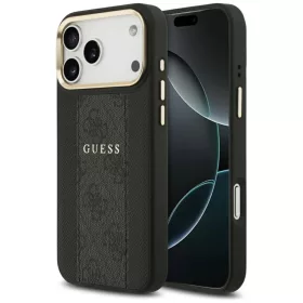 iPhone 17 Pro Max Guess 4G Stripe MagSafe tok fekete