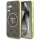 Samsung Galaxy S25 Guess 4G Glitter Triangle Buttons MagSafe barna tok