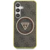 Samsung Galaxy S25 Guess 4G Glitter Triangle Buttons MagSafe barna tok-3666339449599 3 kép