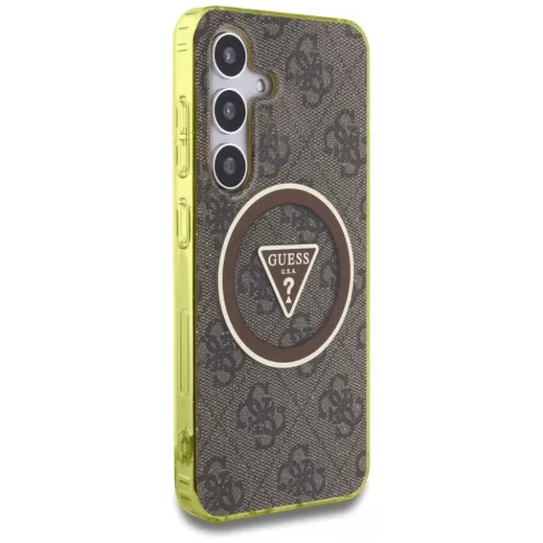 Samsung Galaxy S25 Guess 4G Glitter Triangle Buttons MagSafe barna tok-3666339449599 4 kép
