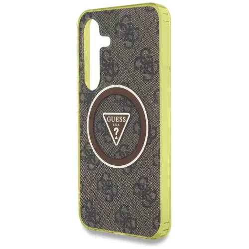 Samsung Galaxy S25 Guess 4G Glitter Triangle Buttons MagSafe barna tok-3666339449599 6 kép