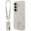 Samsung Galaxy S26 Guess 4G Big Rhinestone Triangle Szíj MagSafe tok rózsaszín