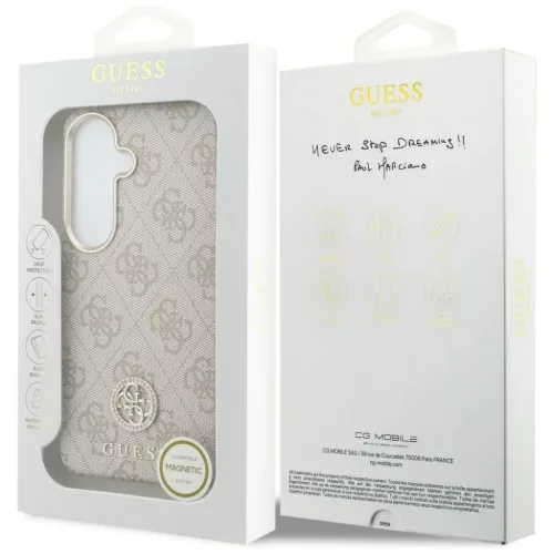 Samsung Galaxy S26 Guess 4G Rhinestone Round Logo MagSafe tok rózsasz-3666339613365 8 kép
