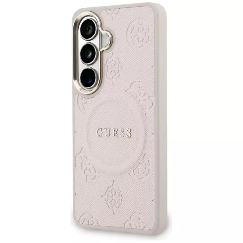 Samsung Galaxy S26 Guess Saffiano Peony Embossed Ring MagSafe tok róz-3666339613303 2 kép