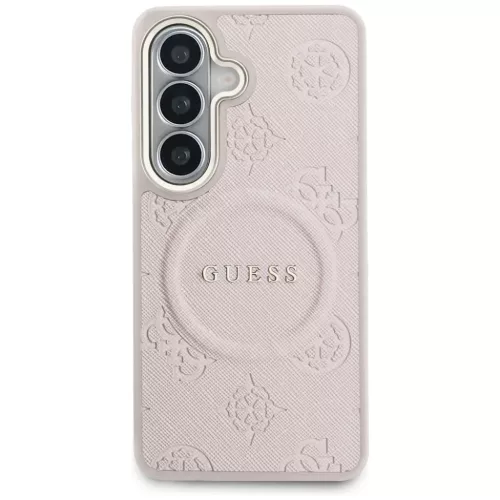 Samsung Galaxy S26 Guess Saffiano Peony Embossed Ring MagSafe tok róz-3666339613303 3 kép