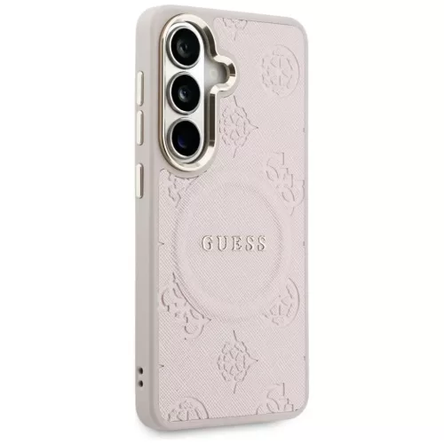 Samsung Galaxy S26 Guess Saffiano Peony Embossed Ring MagSafe tok róz-3666339613303 4 kép
