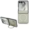  Samsung Galaxy Z Flip8 bézs Guess Magnetic Ring Stand Grained Classic Logo MagSafe tok