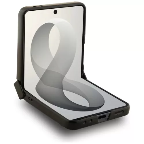  Samsung Galaxy Z Flip8 bézs Guess Magnetic Ring Stand Grained Classi-3666339662790 3 kép