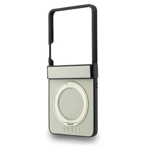  Samsung Galaxy Z Flip8 bézs Guess Magnetic Ring Stand Grained Classi-3666339662790 5 kép