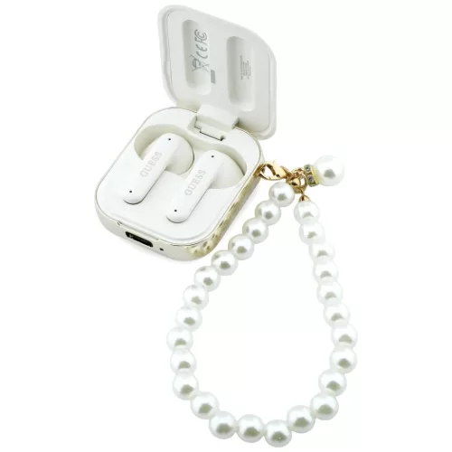 Guess Pearl Strap TWS vezeték nélküli fülhallgató fehér-3666339593575 3 kép