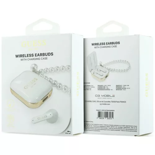 Guess Pearl Strap TWS vezeték nélküli fülhallgató fehér-3666339593575 5 kép