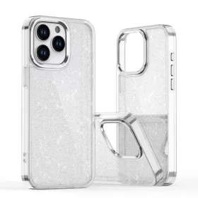 Csillámos tok iPhone 16 Pro Max - átlátszó csillámokkal-5907769364068 1 kép