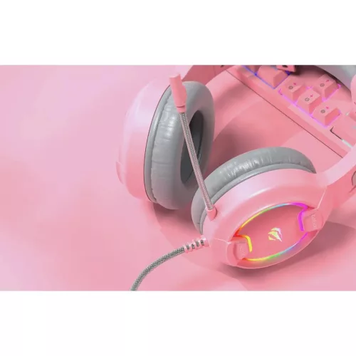 Havit GAMENOTE H2233d gaming, gamer fejhallgató RGB (rózsaszín)-6939119024024 5 kép