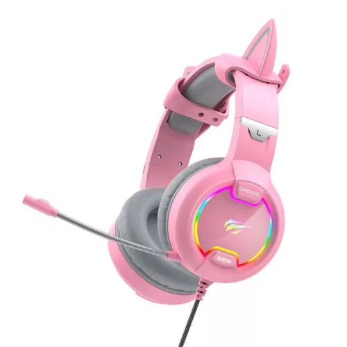 Havit GAMENOTE H2233d gaming, gamer fejhallgató RGB (rózsaszín)-6939119024024 8 kép