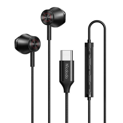 Vezetékes fülhallgatók Mcdodo HP-4070, USB-C (fekete)-6921002640701 5 kép