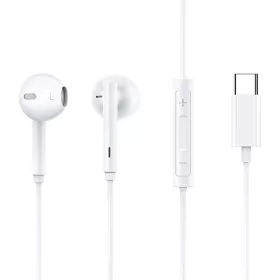 Mcdodo HP-7500 vezetékes fülhallgatók, USB-C (fehér)