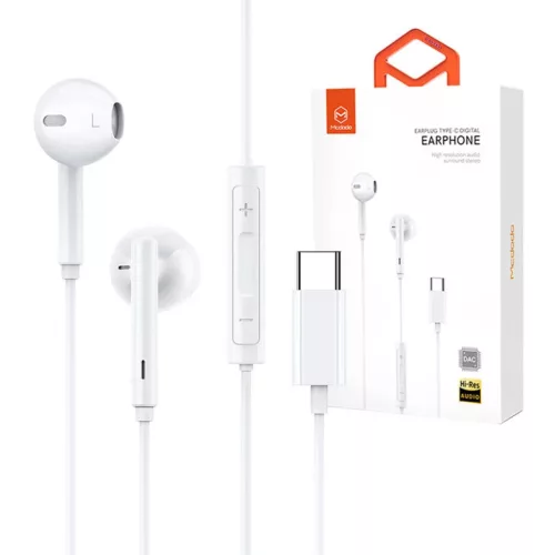 Mcdodo HP-7500 vezetékes fülhallgatók, USB-C (fehér)-6921002675000 3 kép