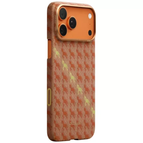 iPhone 17 Pro PITAKA Happiness Rides Edge MagSafe tok borostyán-0741654368381 2 kép