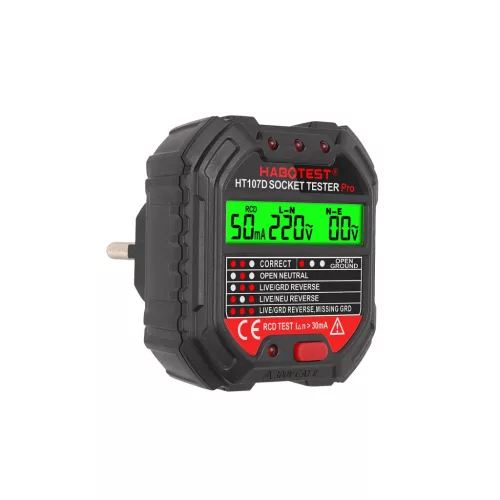 Habotest HT107D aljzatvizsgáló digitális kijelzővel-5907489607827 3 kép