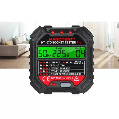 Habotest HT107D aljzatvizsgáló digitális kijelzővel-5907489607827 4 kép