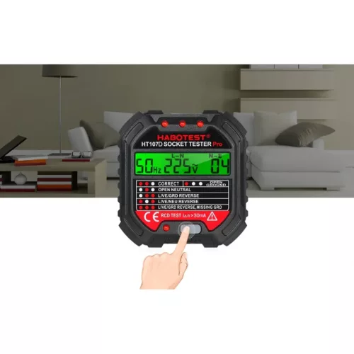Habotest HT107D aljzatvizsgáló digitális kijelzővel-5907489607827 5 kép