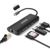 Choetech HUB adapter USB Type-C 6in1 100W PD fekete (HUB-M05)-6971824970654 10 kép
