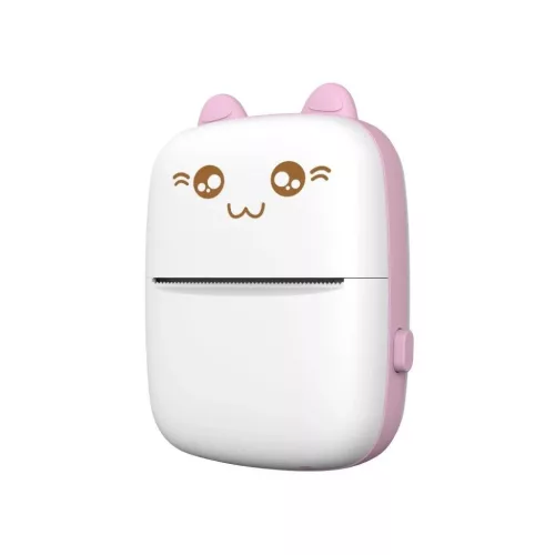 Thermal printer mini macska HURC9 - rózsaszín Fun Print app-9145576278994 5 kép