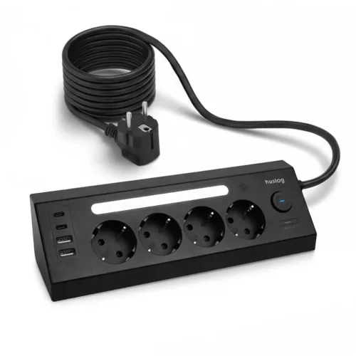 Huslog Vertikális elosztó LED-del USB-A, USB-C porttal-5902983641445 2 kép