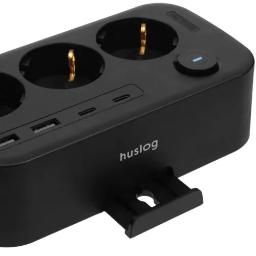 Huslog HUS1056 Hálózati elosztó telefontartóval USB-A, USB-C portt-5902983641483 2 kép