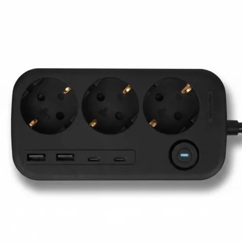 Huslog HUS1056 Hálózati elosztó telefontartóval USB-A, USB-C portt-5902983641483 3 kép