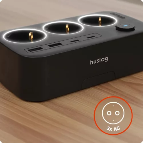 Huslog HUS1056 Hálózati elosztó telefontartóval USB-A, USB-C portt-5902983641483 10 kép
