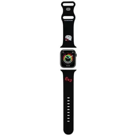 Hello Kitty Szilikon Kitty Fej Szíj Apple Watch 42/44/45/49mm - Feket-3666339211967 1 kép