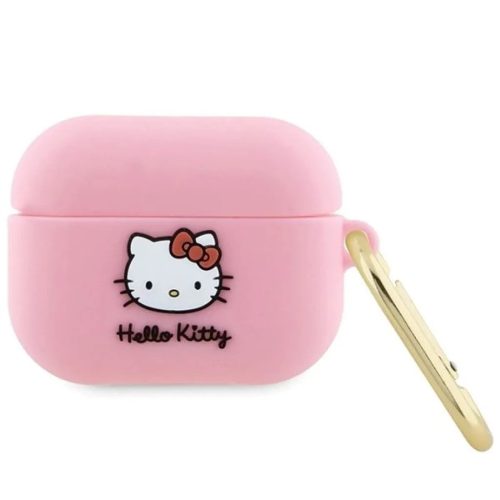Hello Kitty Szilikon 3D Kitty Fej tok az AirPods Pro-hoz - rózsaszín-3666339189686 1 kép