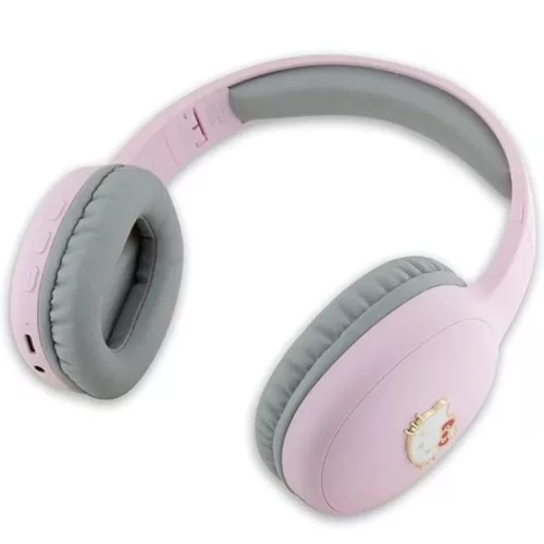 Hello Kitty Rózsaszín Metal Logo Bluetooth on-ear fejhallgató-3666339190491 2 kép