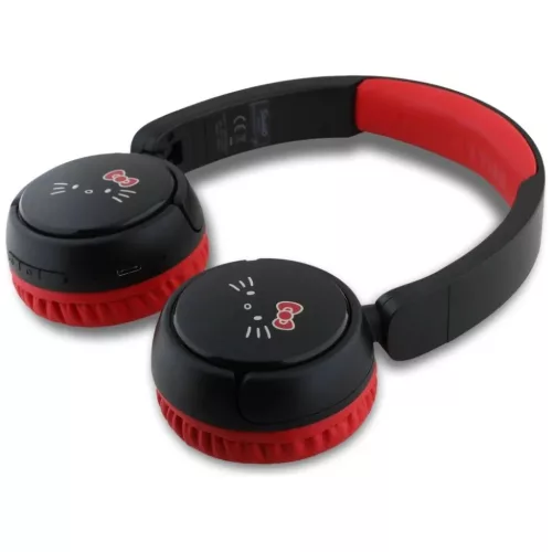 Hello Kitty Piros Face Logo Bluetooth On-Ear Fejhallgatók-3666339386436 4 kép